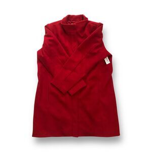 Old Navy red wool-blend stand-collar coat
